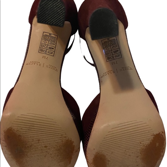 WHBM Velvet Maroon Sandals - Picture 7 of 7